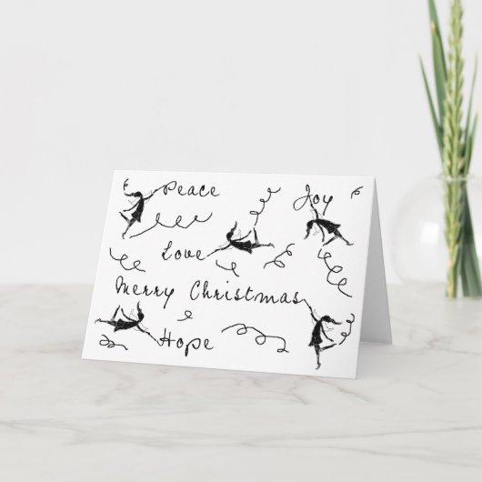 芸術の妖精のメリークリスマス シーズンカード (正面)