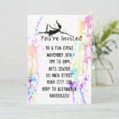 芸術の妖精の水彩画のカスタムのイベント 招待状 (スタンド正面)