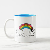 芸術の妖精: あなた自身の虹を作成して下さい ツートーンマグカップ (左)