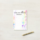 芸術の妖精: 今日はすばらしかったですので ポストイット (デスク上)