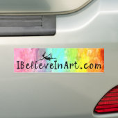 芸術の妖精: 昇進IBelieveInArt.com バンパーステッカー (車上)
