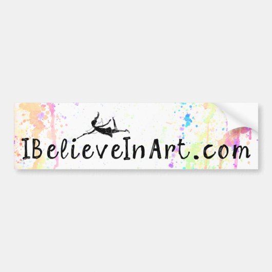 芸術の妖精: 昇進IBelieveInArt.com バンパーステッカー (正面)