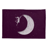 芸術の妖精: 月の紫色を絵を描いて下さい 枕カバー (裏面)