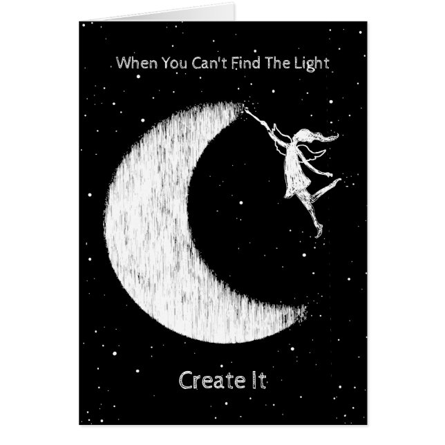 芸術の妖精: 月を絵を描いて下さい-ライトを作成して下さい (正面)