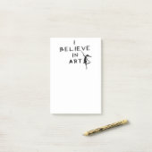 芸術の妖精: 私は芸術で信じます ポストイット (デスク上)