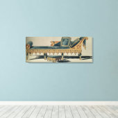 「芸術の宝庫」からゴシック様式のソファ キャンバスプリント (インサイチュ (ウッドフロア))