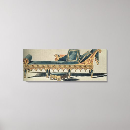 「芸術の宝庫」からゴシック様式のソファ キャンバスプリント (正面)