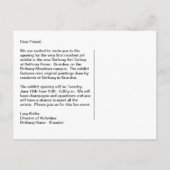 芸術の展示物の入り口の郵便はがき インビテーションポストカード (裏面)