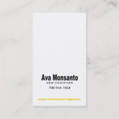 芸術の技術の名刺"くもの巣デザイナー" 名刺 (裏面)