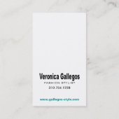 芸術の技術の名刺"ファッションスタイリスト" 名刺 (裏面)