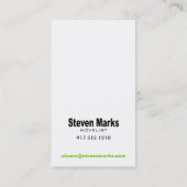 芸術の技術の名刺"小説家作家作家" 名刺 (裏面)