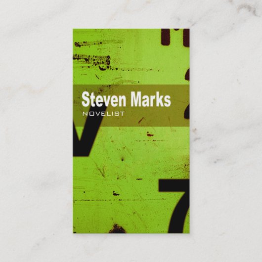 芸術の技術の名刺"小説家作家作家" 名刺 (正面)