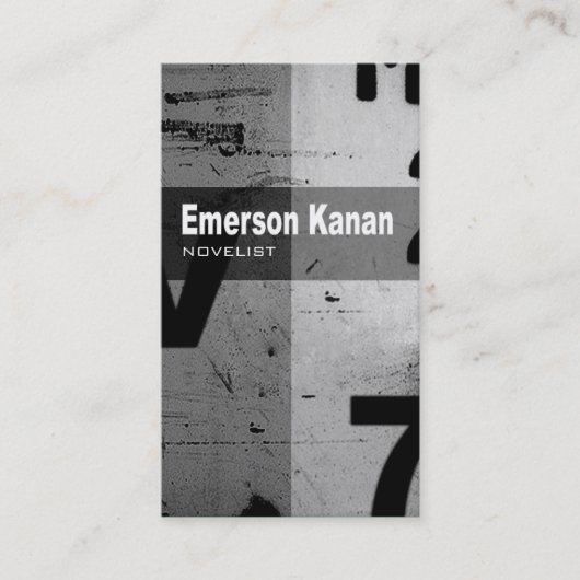 芸術の技術の名刺"小説家作家作家" 名刺 (正面)