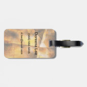 芸術の抽象的で多彩な背景 ラゲッジタグ (裏面横)