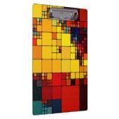 芸術の抽象的で鮮やかな虹の幾何学的なパターン クリップボード (右)