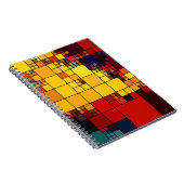 芸術の抽象的で鮮やかな虹の幾何学的なパターン ノートブック (右側)