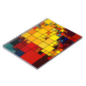 芸術の抽象的で鮮やかな虹の幾何学的なパターン ノートブック (左側)