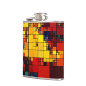 芸術の抽象的で鮮やかな虹の幾何学的なパターン フラスク (左)