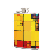 芸術の抽象的で鮮やかな虹の幾何学的なパターン フラスク (左)