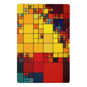 芸術の抽象的で鮮やかな虹の幾何学的なパターン ミニクリップボード (裏面)