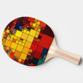 芸術の抽象的で鮮やかな虹の幾何学的なパターン 卓球ラケット (横)