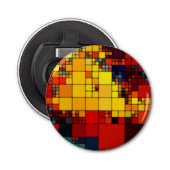 芸術の抽象的で鮮やかな虹の幾何学的なパターン 栓抜き (正面)