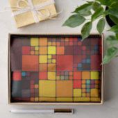 芸術の抽象的で鮮やかな虹の幾何学的なパターン 薄葉紙 (ギフト)