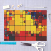 芸術の抽象的で鮮やかな虹の幾何学的なパターン 薄葉紙 (クラフト)
