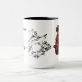 芸術の抽象的な種族のリーダーの進化 マグカップ (中央)