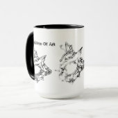 芸術の抽象的な種族のリーダーの進化 マグカップ (正面左)