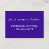 芸術の放棄の暗い虹の水彩画 名刺 (裏面)