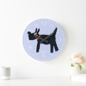 芸術の時計: ジョンのダイアーのScotty犬 ラージ壁時計 (ホーム)