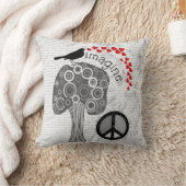 芸術の枕ピースマークのデザインを"想像して下さい" クッション (ブランケット)