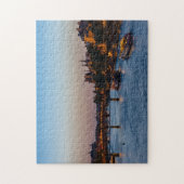 芸術の橋の夕暮れ - フランス パリ ジグソーパズル (縦)