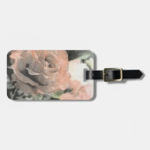 芸術の淡いピンクの花のヴィンテージの背景 ラゲッジタグ (正面横)