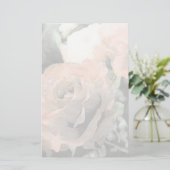 芸術の淡いピンクの花のヴィンテージの背景 便箋 (スタンド正面)