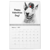 芸術の犬-カレンダー カレンダー (2月 2027)