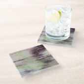 芸術の紙の抽象的な水彩画の背景 ガラスコースター (アングル)