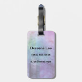 芸術の紙2の抽象的な水彩画の背景 ラゲッジタグ (裏面縦)