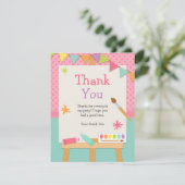 芸術の絵画のパーティーのサンキューカード サンキューカード (スタンド正面)