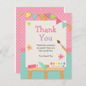 芸術の絵画のパーティーのサンキューカード サンキューカード (正面/裏面)