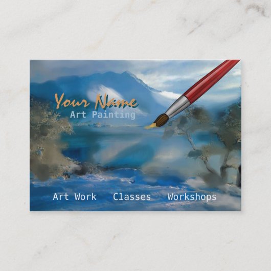 芸術の絵画-ビジネス、プロフィールカード 名刺 (正面)