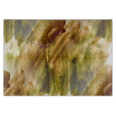 芸術の緑、継ぎ目が無い茶色手のペンキの背景 カッティングボード (正面)