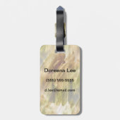 芸術の緑、継ぎ目が無い茶色手のペンキの背景 ラゲッジタグ (裏面縦)