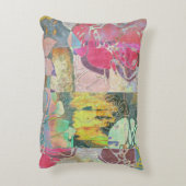 芸術の花のグランジなパターン アクセントクッション (裏面(縦))