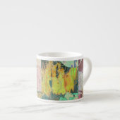 芸術の花のグランジなパターン エスプレッソカップ (正面右)