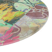 芸術の花のグランジなパターン カッティングボード (角)