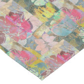 芸術の花のグランジなパターン ショートテーブルランナー (コーナー)