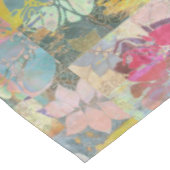 芸術の花のグランジなパターン テーブルクロス (アングル)