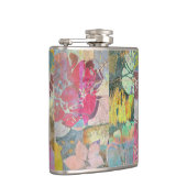 芸術の花のグランジなパターン フラスク (右)